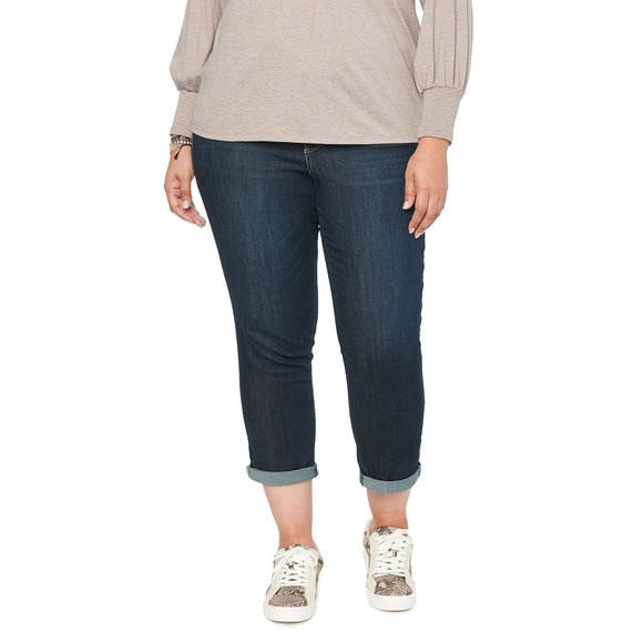 Democracy "Ab"solution Ankle Skimmer Jeans‎ Mid Rise Indigo Plus Size 20W - Picture 1 of 11